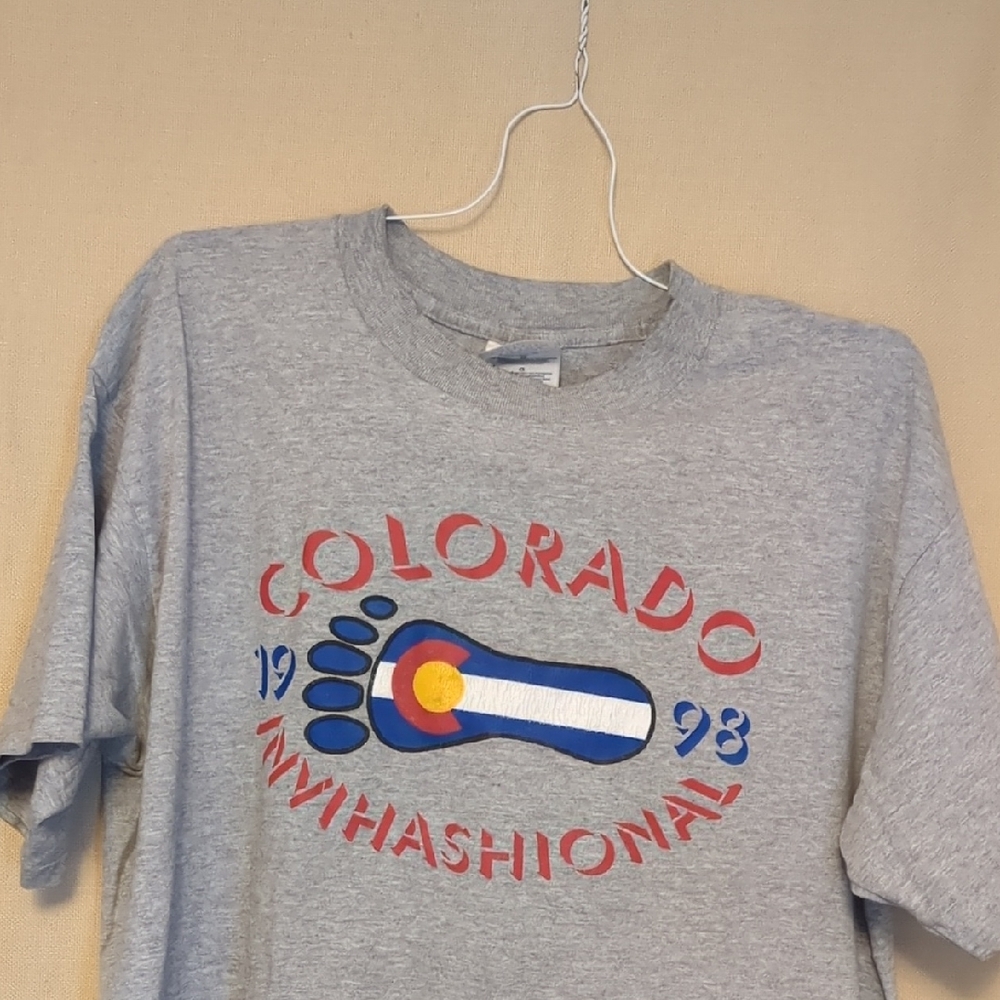 Colorado Invitational Steamboat Springs 1998 Rare Gray T-Shirt Size Large T-Shir